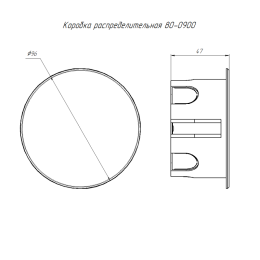 Коробка распределительная СП ГСК 80-0900 безгалогенная (HF) 79х44 Промрукав 80-0900
