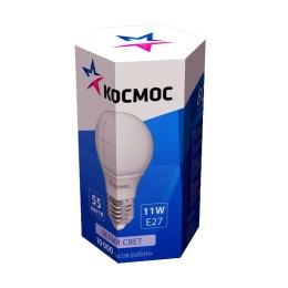 Лампа люминесцентная компакт. GL50 11Вт E27 шар 4200К ШР КОСМОС lksmGL5011wE2742