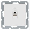 Розетка телефонная 1-м RJ11 механизм бел. глянцевый JasmartG6101W