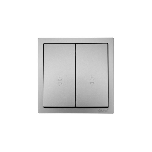 Выключатель проходной 2-кл. СП ZIMA IP20 10А безвинт. зажим сер. матов. LEZARD 704-7488-106QC