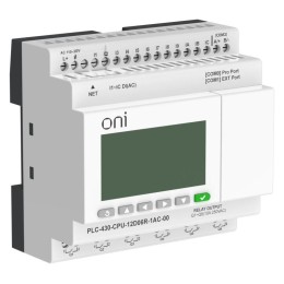 Модуль ЦПУ ПЛК 430 12 DI 6 RO 220В AC с Ethernet портом с экраном ONI PLC-430-CPU-12D06R-1AC-00