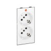 Розетка 2-м СП Simon Connect 16А IP20 250В 2х2P+E с заземл. с индикацией S-модуль механизм бел. Simo