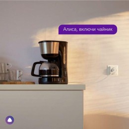 Переходник сетевой (розетка умная) Smart Home 10А 2300Вт IP20 207-253В с заземл. GAUSS 5510122