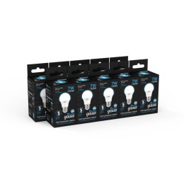 Лампа светодиодная Black 7Вт A60 грушевидная 6500К холод. бел. E27 710лм GAUSS 102502307
