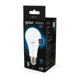 Лампа светодиодная Black 22Вт A70 грушевидная 6500К холод. бел. E27 2000лм GAUSS 102502322