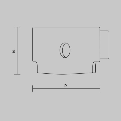 Комплект заглушек для профиля ALM011S-2M/ ALM-6114-S-2M (уп.10шт) Maytoni ALM011EC