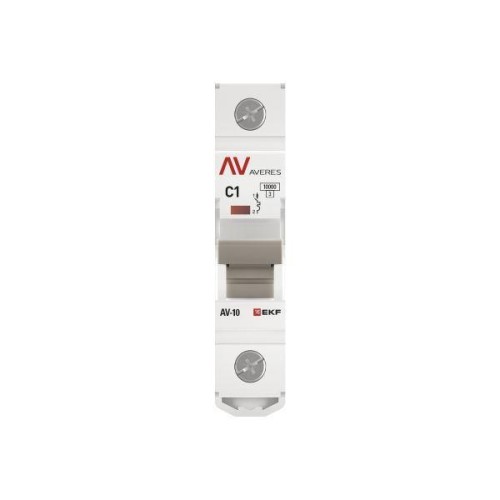 Выключатель автоматический модульный 1п C 1А 10кА AV-10 AVERES EKF mcb10-1-01C-av