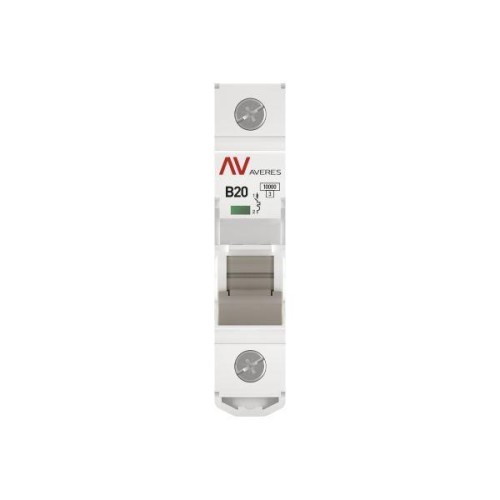 Выключатель автоматический модульный 1п B 20А 10кА AV-10 AVERES EKF mcb10-1-20B-av