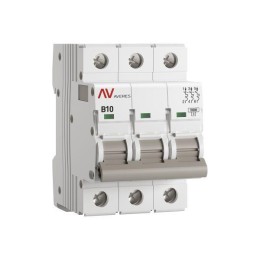 Выключатель автоматический модульный 3п B 10А 10кА AV-10 AVERES EKF mcb10-3-10B-av