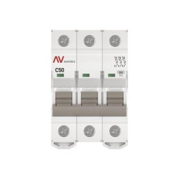 Выключатель автоматический модульный 3п C 50А 10кА AV-10 AVERES EKF mcb10-3-50C-av