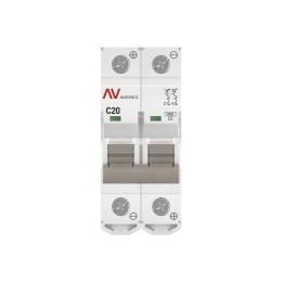 Выключатель автоматический модульный 2п C 20А 6кА AV-6 AVERES EKF mcb6-DC-2-20C-av