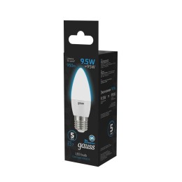 Лампа светодиодная Black 9.5Вт свеча 6500К холод. бел. E27 950лм GAUSS 103102310