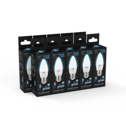 Лампа светодиодная Black 9.5Вт свеча 6500К холод. бел. E27 950лм GAUSS 103102310