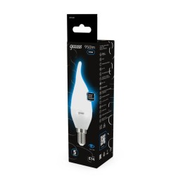 Лампа светодиодная Black 9.5Вт свеча на ветру 6500К холод. бел. E14 950лм GAUSS 104101310