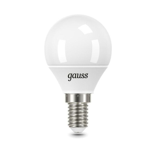Лампа светодиодная Black 6.5Вт P45 шар 6500К холод. бел. E14 550лм GAUSS 105101307