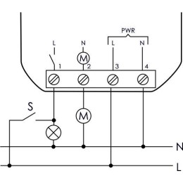 Реле времени PO-406 8А 230В 1НО IP20 задержка выключ./управ. контактом монтаж в коробку d-60мм F&F E
