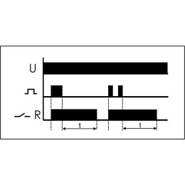 Реле времени PO-406 8А 230В 1НО IP20 задержка выключ./управ. контактом монтаж в коробку d-60мм F&F E