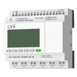 Модуль ЦПУ ПЛК 430 4 DI 6 UI (0-10В/DI) 2 UI (0-10В/0-20мА/DI) 6 RO 24В DC с Ethernet портом с экран
