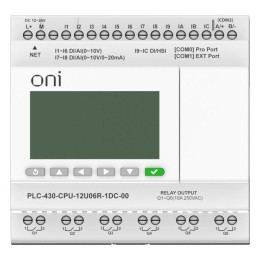 Модуль ЦПУ ПЛК 430 4 DI 6 UI (0-10В/DI) 2 UI (0-10В/0-20мА/DI) 6 RO 24В DC с Ethernet портом с экран