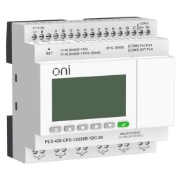 Модуль ЦПУ ПЛК 430 4 DI 6 UI (0-10В/DI) 2 UI (0-10В/0-20мА/DI) 6 RO 24В DC с Ethernet портом с экран