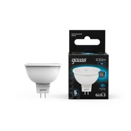 Лампа светодиодная Black 7Вт MR16 софит 6500К холод. бел. GU5.3 630лм GAUSS 101505307