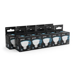 Лампа светодиодная Black 7Вт MR16 софит 6500К холод. бел. GU5.3 630лм GAUSS 101505307
