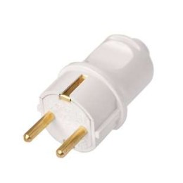 Вилка штепсельная 16А 250В IP20 с заземл. бел. Bylectrica В16-379
