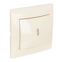 Переключатель проходной 1-кл. СП Кварта 10А IP20 ВСп10-1-0-ККм крем. IEK EVK12-K33-10-DM