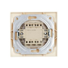 Переключатель проходной 1-кл. СП Кварта 10А IP20 ВСп10-1-0-ККм крем. IEK EVK12-K33-10-DM