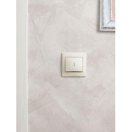 Переключатель проходной 1-кл. СП Кварта 10А IP20 ВСп10-1-0-ККм крем. IEK EVK12-K33-10-DM