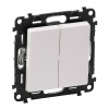Переключатель 2-кл. СП Valena Life 10А IP20 250В с лицев. панелью безвинтов. зажимы механизм бел. Le