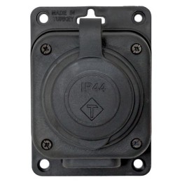 Розетка настенная 16А IP44 230В 2P+PE с защ. крышкой каучук PROxima EKF RPS-014-16-230-44-r