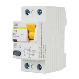 Выключатель дифференциального тока (УЗО) 2п 25А 30мА тип A ВД1-63 KARAT IEK MDV11-2-025-030