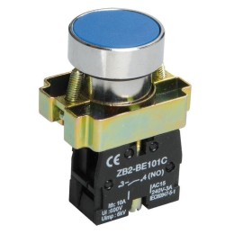 Кнопка LAY5-BA61 1НО без подсветки син. KARAT IEK BBT60-BA-K07