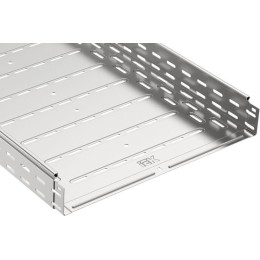 Лоток листовой перфорированный 400х80 L3000 сталь 1мм крашен. IEK CLPK10-080-400-3