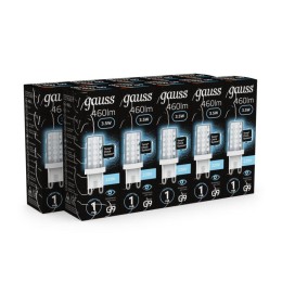 Лампа светодиодная Black 3.5Вт капсульная 4100К нейтр. бел. G9 460лм керамика GAUSS 107009205