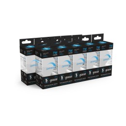 Лампа светодиодная Black 7Вт P45 шар 6500К холод. бел. E14 590лм диммир. GAUSS 105101307-D