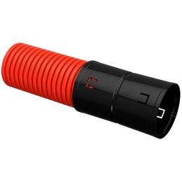 Труба гофрированная двустенная ПНД жесткая d110мм (дл.5.7м) ELASTA IEK ET-TG13-212-110-D57-K04