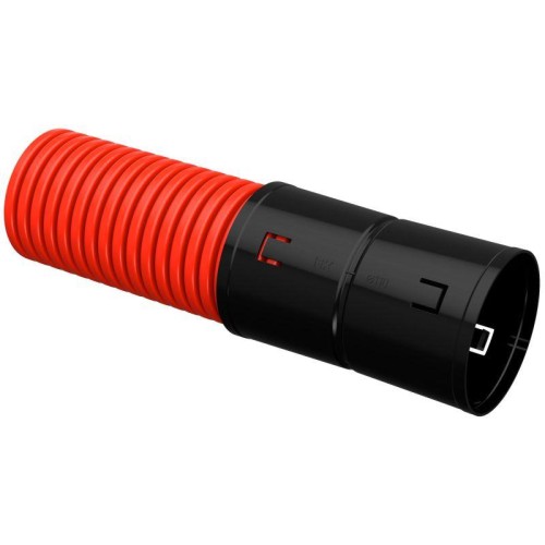 Труба гофрированная двустенная ПНД жесткая d110мм (дл.5.7м) ELASTA IEK ET-TG13-212-110-D57-K04