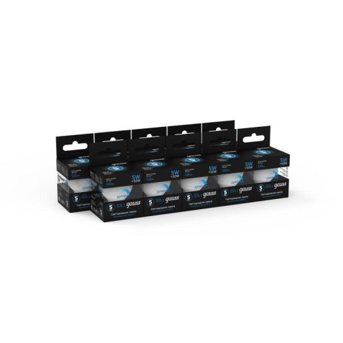 Лампа светодиодная Black 5Вт MR16 софит 6500К холод. бел. GU5.3 530лм диммир. GAUSS 101505305-D