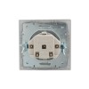 Розетка 1-м СП Mira 16А IP20 с заземл. защ. шторки со вставкой керамика сер. метал. LEZARD 701-1010-