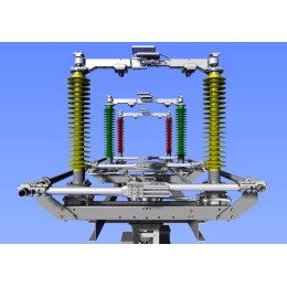 Разъединитель РГН-2-110II/1000-40 УХЛ1 с приводами ПРГ-00-6 УХЛ1 / ПРГ-01-6 УХЛ1 (два) на раме ЗЭТО