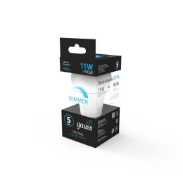 Лампа светодиодная Black 11Вт A60 грушевидная 6500К холод. бел. E27 990лм диммир. GAUSS 102502311-D