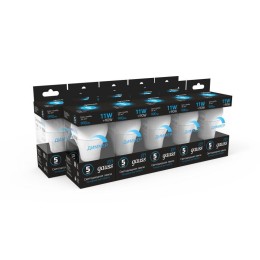 Лампа светодиодная Black 11Вт A60 грушевидная 6500К холод. бел. E27 990лм диммир. GAUSS 102502311-D