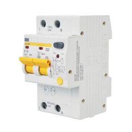 Выключатель автоматический дифференциального тока 2п B 16А 30мА тип A 4.5кА АД-12М KARAT IEK MAD12-2