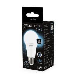 Лампа светодиодная Black 12Вт A60 грушевидная 4100К нейтр. бел. E27 1140лм шаг. диммир. GAUSS 102502