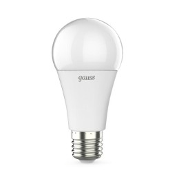 Лампа светодиодная Black 12Вт A60 грушевидная 4100К нейтр. бел. E27 1140лм шаг. диммир. GAUSS 102502