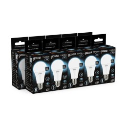 Лампа светодиодная Black 12Вт A60 грушевидная 4100К нейтр. бел. E27 1140лм шаг. диммир. GAUSS 102502