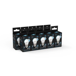 Лампа светодиодная Black 7Вт P45 шар 6500К холод. бел. E27 550лм шаг. диммир. GAUSS 105102307-S