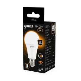 Лампа светодиодная Black 12Вт A60 грушевидная 3000К тепл. бел. E27 1140лм шаг. диммир. GAUSS 1025021